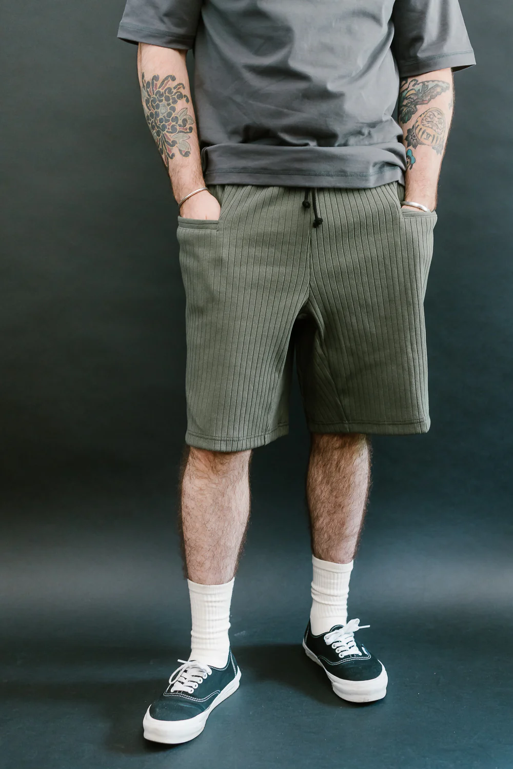 Rib Shorts - 140 Dark Clover - Image 10