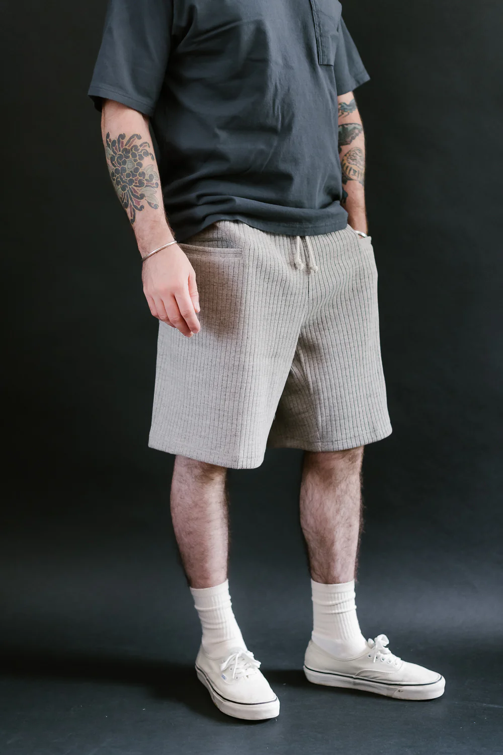 Rib Shorts - 44 Oatmeal - Image 10
