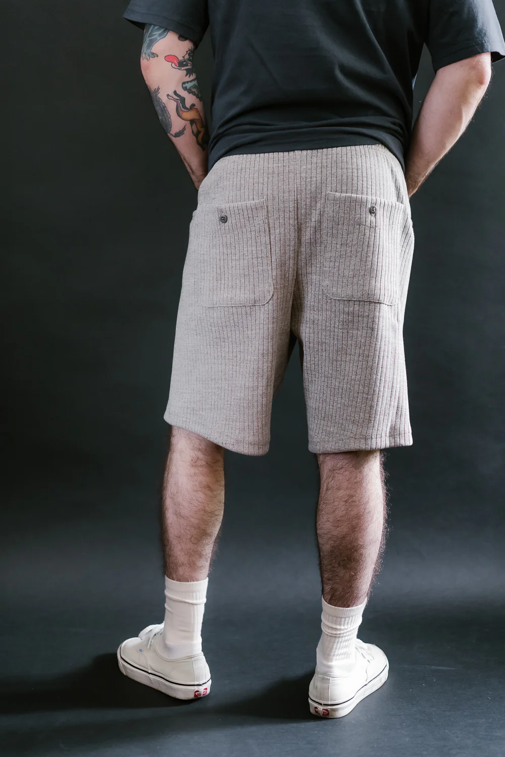Rib Shorts - 44 Oatmeal - Image 12