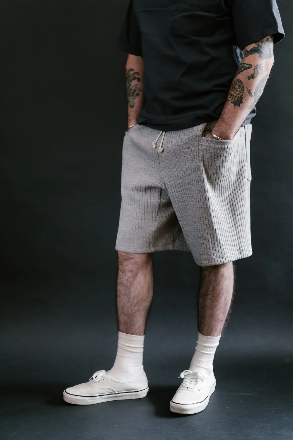Rib Shorts - 44 Oatmeal - Image 14