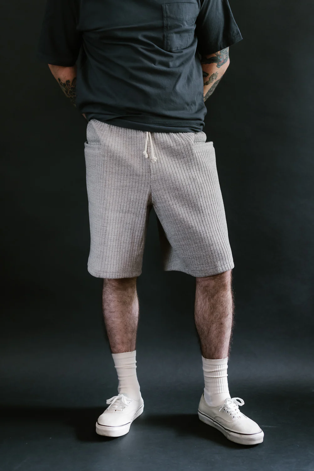 Rib Shorts - 44 Oatmeal - Image 15