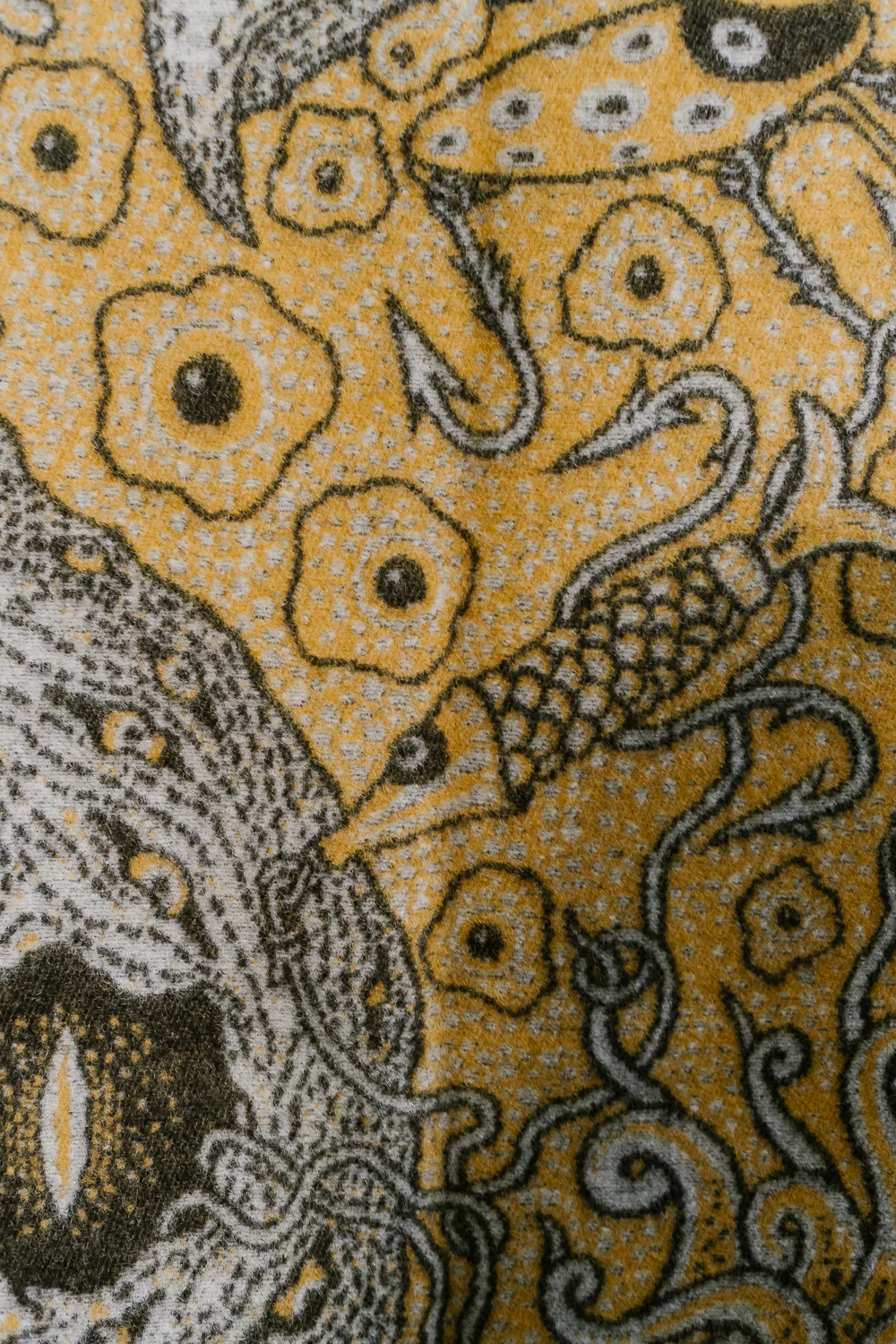 Root of All Evil Blanket - Mustard, Brown, White - Image 10