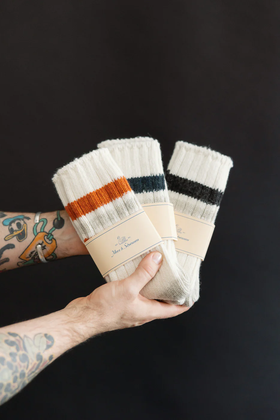 RW04.0298 - Recycled Wool Socks - Nature, Charcoal - Image 3
