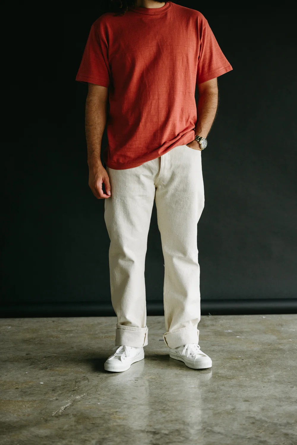 S710SC-KI - 18oz Ecru Selvedge Jeans - Slim Tapered - Image 11
