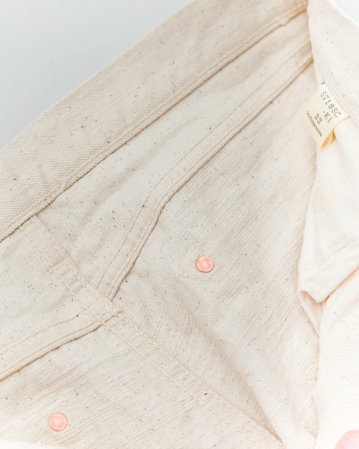 S710SC-KI - 18oz Ecru Selvedge Jeans - Slim Tapered - Image 5