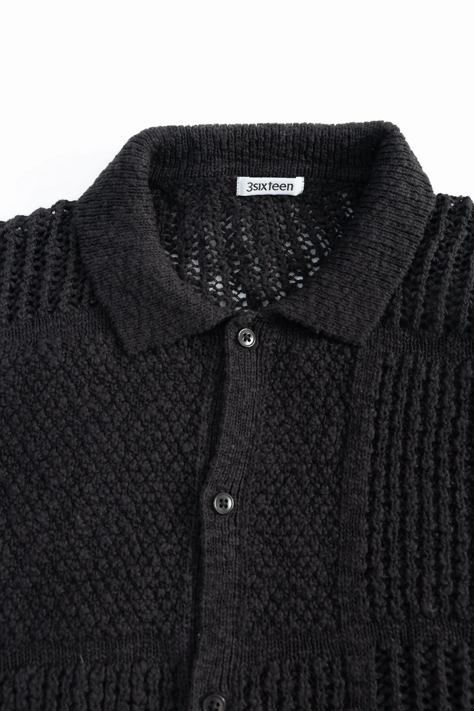 Short Sleeve Knit Shirt - Black De Stijl - Image 2