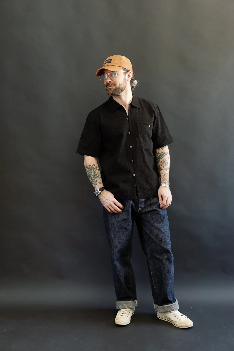 Short Sleeve Loop Shirt - Black Seersucker - Image 6