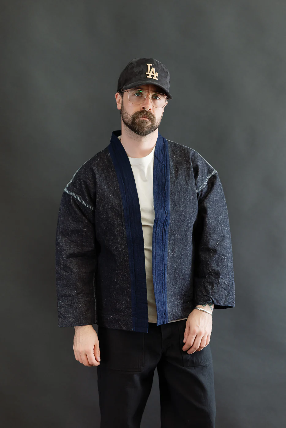 SJDH25-H - 17oz Zero Plus Denim - Happi Coat - Image 13