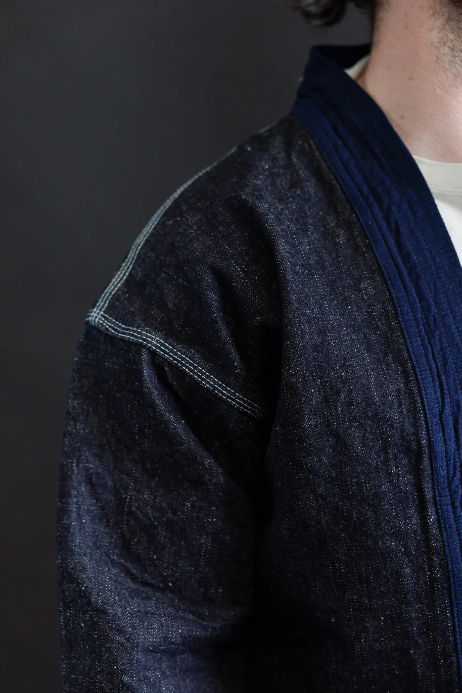 SJDH25-H - 17oz Zero Plus Denim - Happi Coat - Image 17