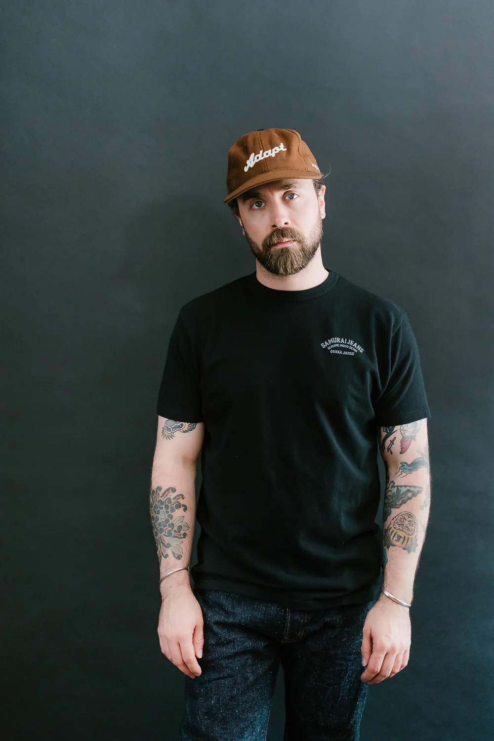 SJST24-105 - "Aged Cotton" Inlay Printed Tee  - Black - Image 11