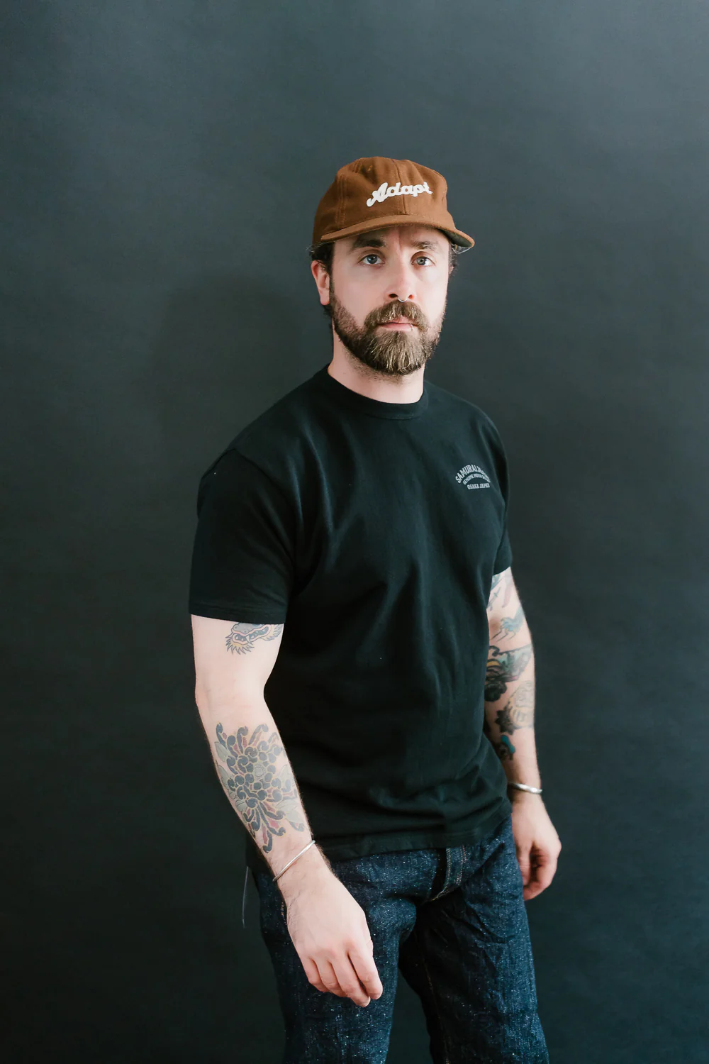 SJST24-105 - "Aged Cotton" Inlay Printed Tee  - Black - Image 12