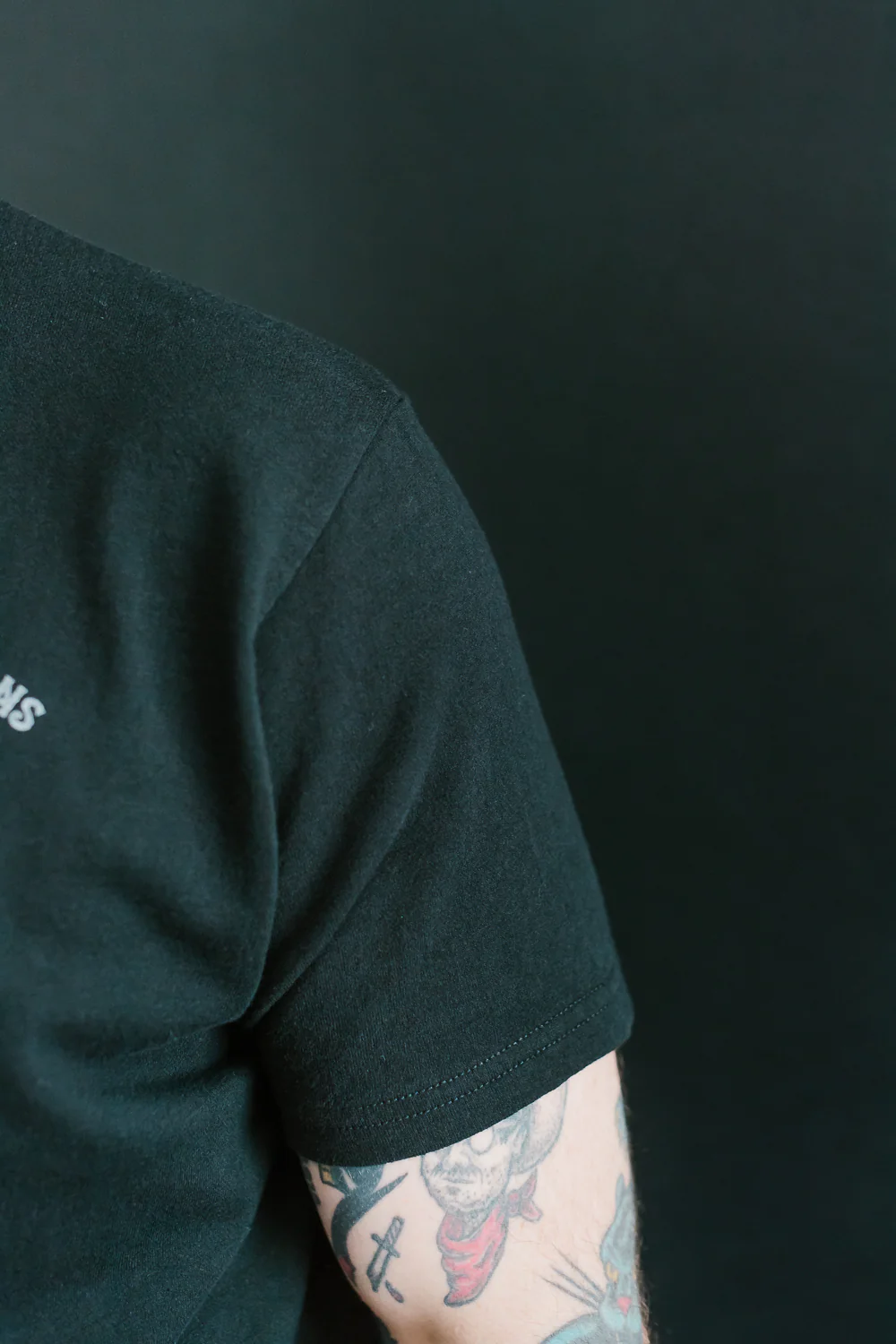 SJST24-105 - "Aged Cotton" Inlay Printed Tee  - Black - Image 21