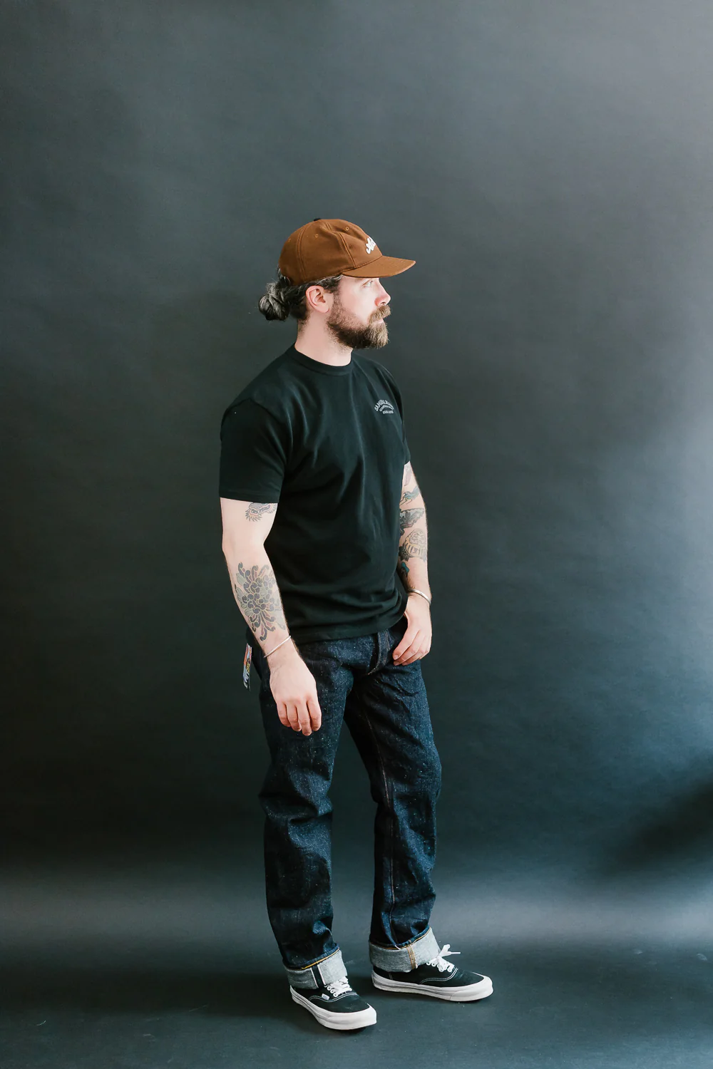 SJST24-105 - "Aged Cotton" Inlay Printed Tee  - Black - Image 9