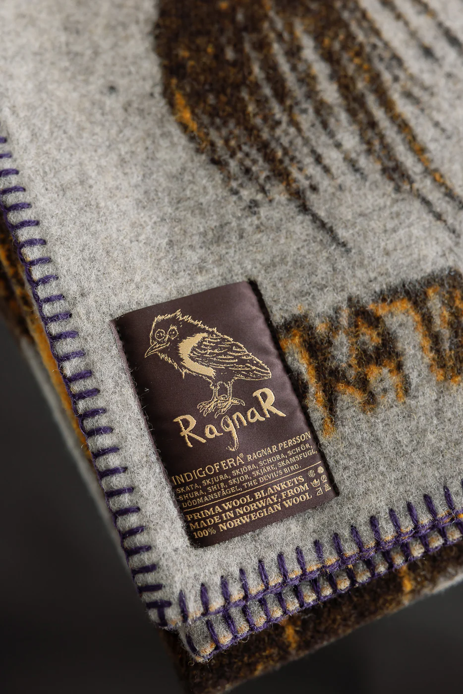 Skata Blanket Ragnar Persson Collab - Grey, Brown, Yellow - Image 5