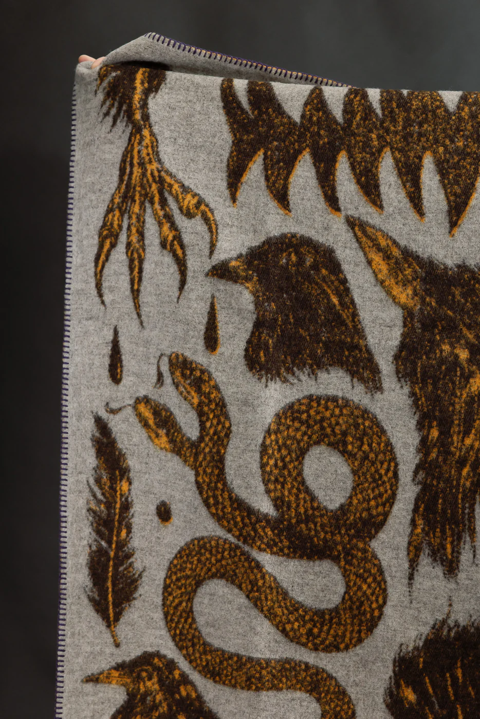 Skata Blanket Ragnar Persson Collab - Grey, Brown, Yellow - Image 8