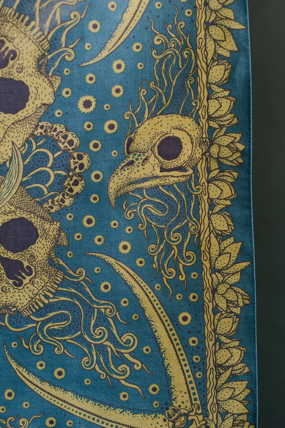 Skull Bandana - Blue, Yellow - Image 6