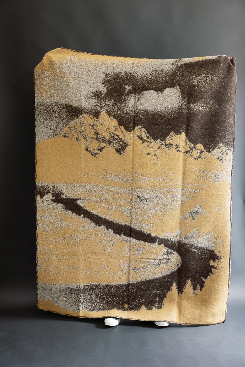 Snake River Blanket - Beige, Black - Image 7