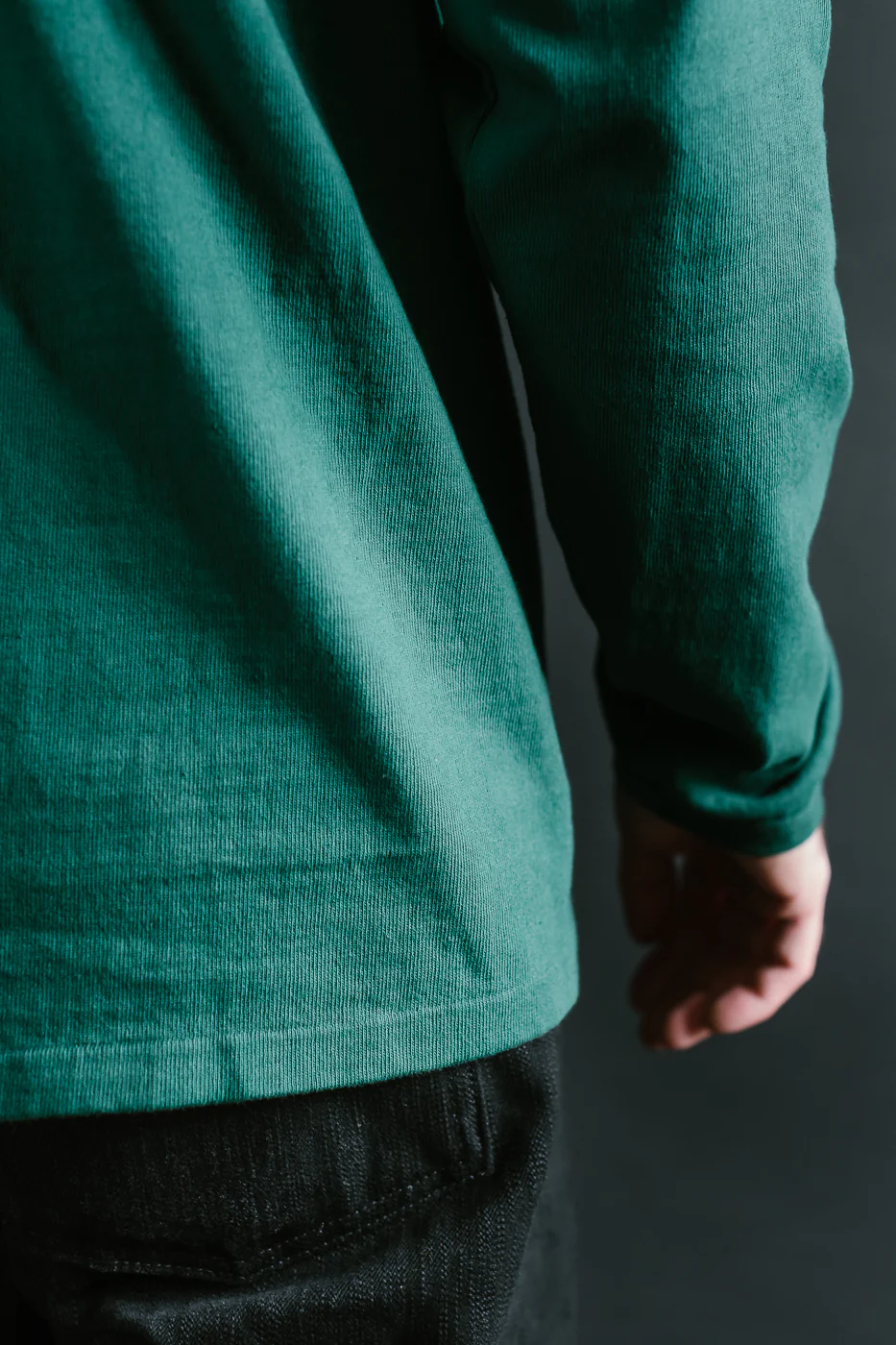 "Stand Wheel" Heavyweight Long Sleeve Tee - Green - Image 16