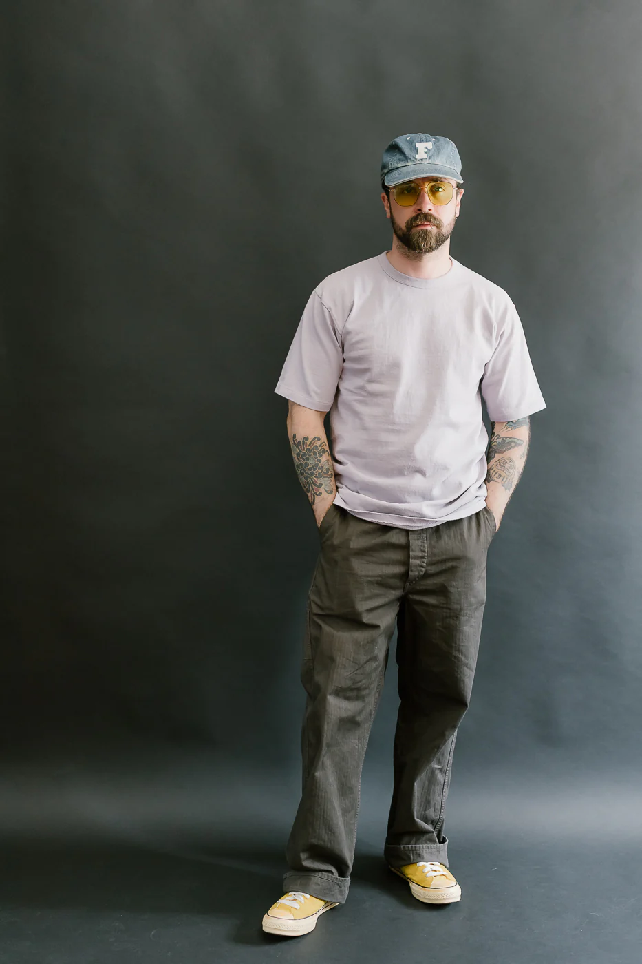 "Stand Wheel" Heavyweight Tee - Lavender - Image 5