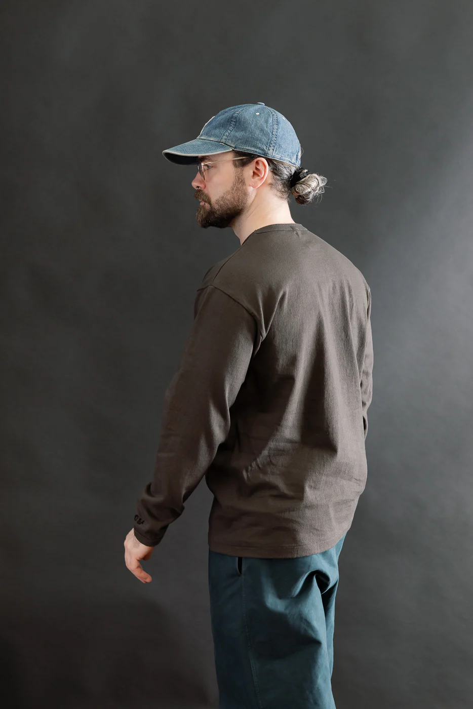 9.5oz "Stand Wheel" Heavyweight Tee Long Sleeve - Sumikuro - Image 10