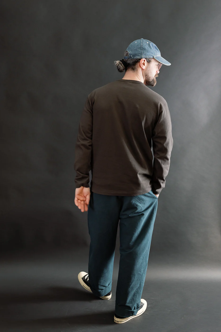 9.5oz "Stand Wheel" Heavyweight Tee Long Sleeve - Sumikuro - Image 7