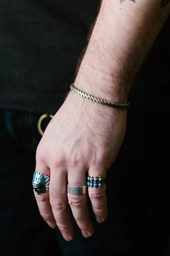The Plait Cuff - Work Patina - Brass - Image 4