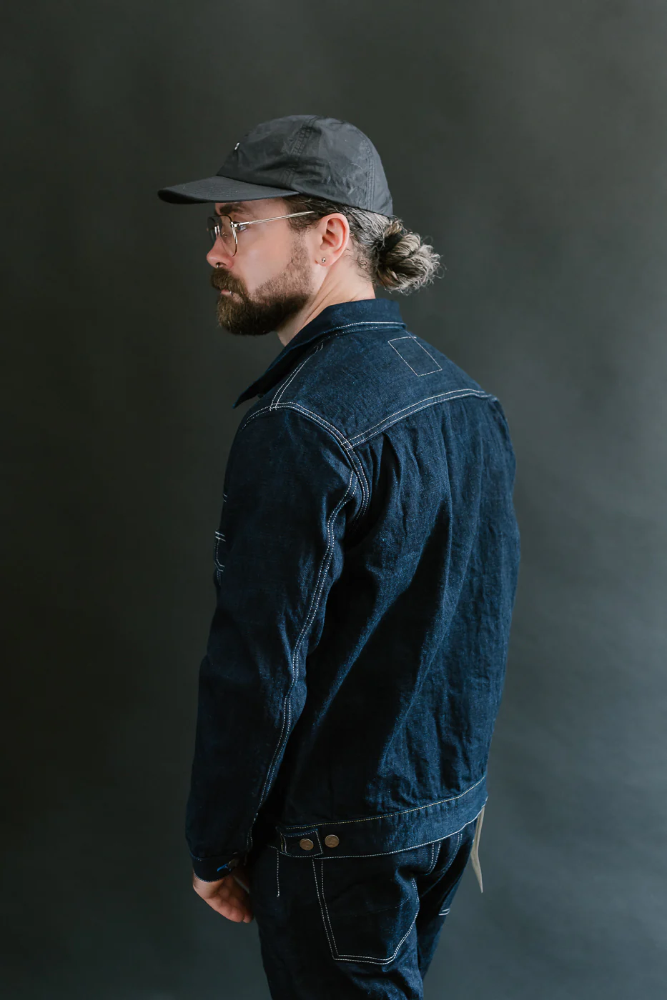 TNK402TB - 16.5oz "YURAI" Selvedge Natural Indigo x Cobalt - Type II Jacket - Image 12
