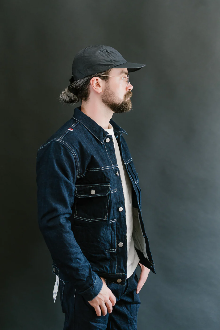 TNK402TB - 16.5oz "YURAI" Selvedge Natural Indigo x Cobalt - Type II Jacket - Image 15