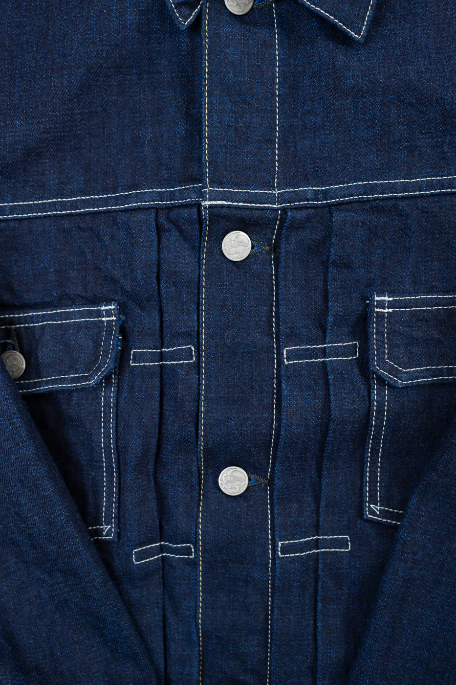 TNK402TB - 16.5oz "YURAI" Selvedge Natural Indigo x Cobalt - Type II Jacket - Image 2