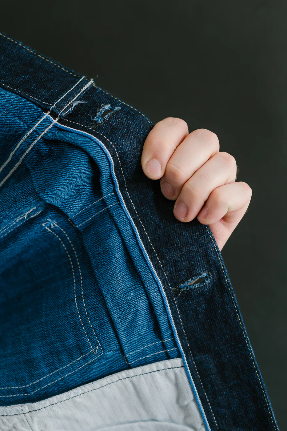 TNK402TB - 16.5oz "YURAI" Selvedge Natural Indigo x Cobalt - Type II Jacket - Image 21
