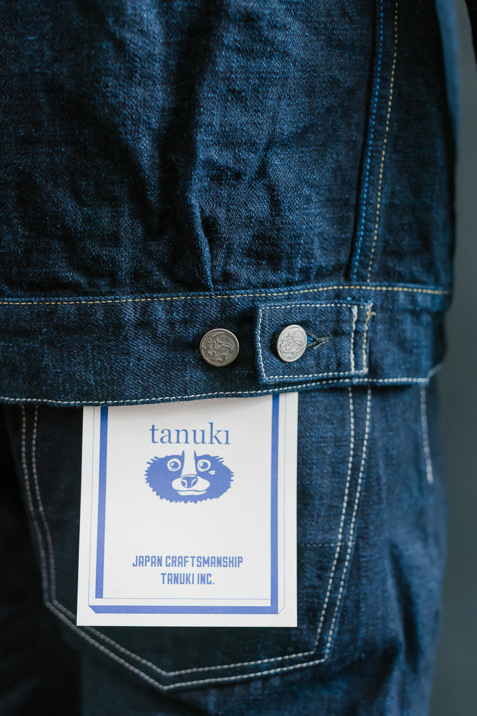 TNK402TB - 16.5oz "YURAI" Selvedge Natural Indigo x Cobalt - Type II Jacket - Image 23