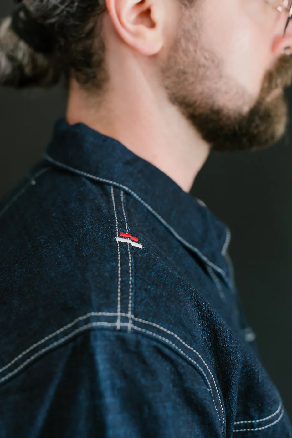 TNK402TB - 16.5oz "YURAI" Selvedge Natural Indigo x Cobalt - Type II Jacket - Image 24