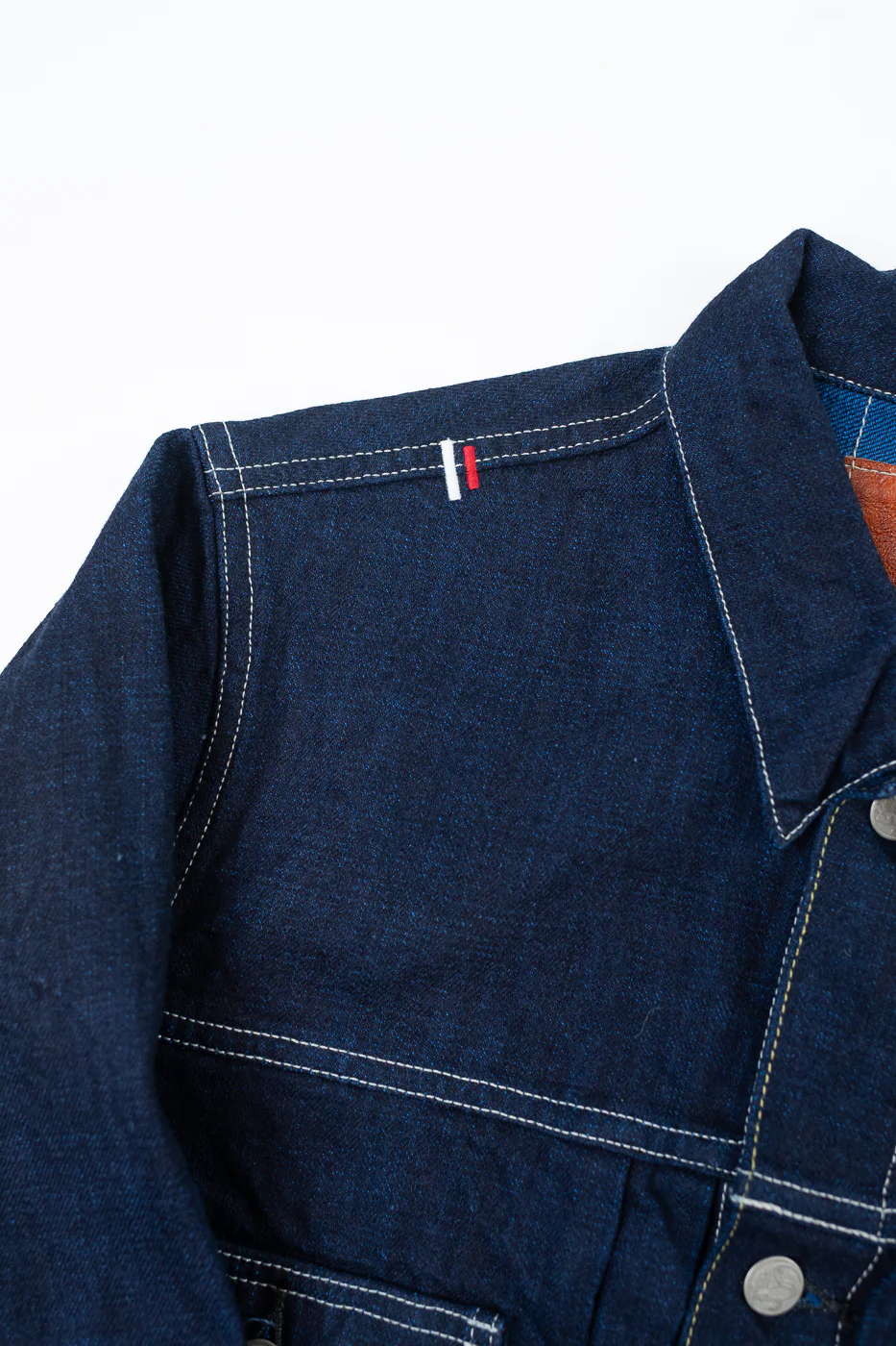 TNK402TB - 16.5oz "YURAI" Selvedge Natural Indigo x Cobalt - Type II Jacket - Image 3