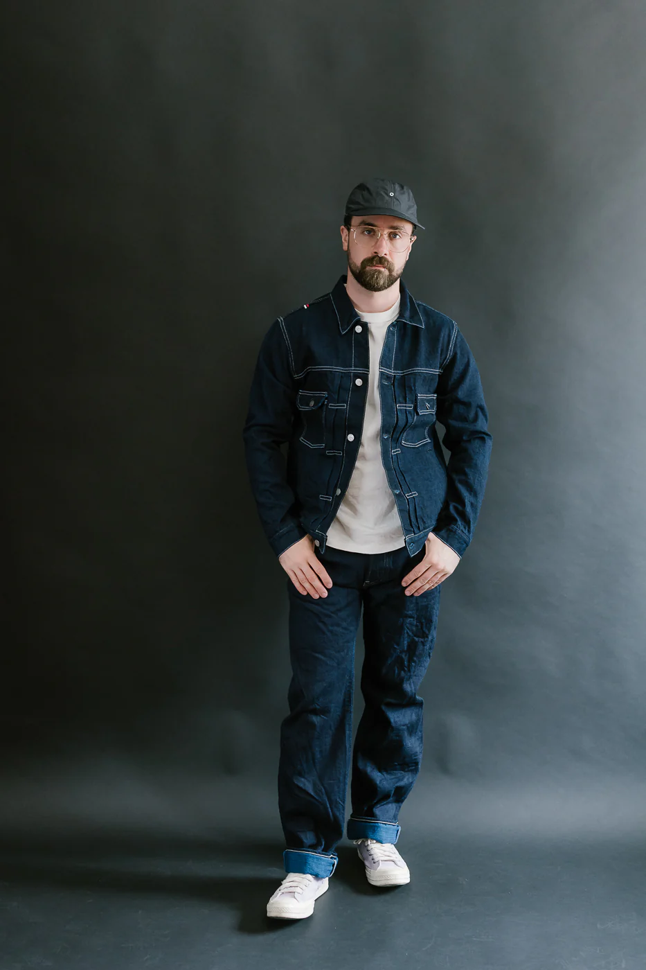 TNK402TB - 16.5oz "YURAI" Selvedge Natural Indigo x Cobalt - Type II Jacket - Image 7
