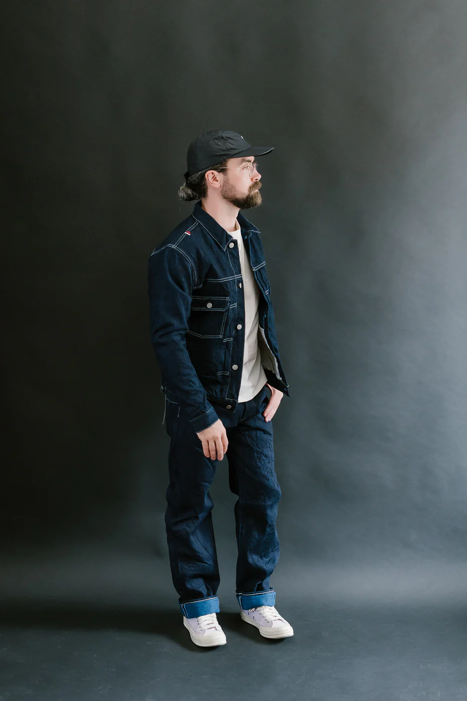 TNK402TB - 16.5oz "YURAI" Selvedge Natural Indigo x Cobalt - Type II Jacket - Image 8