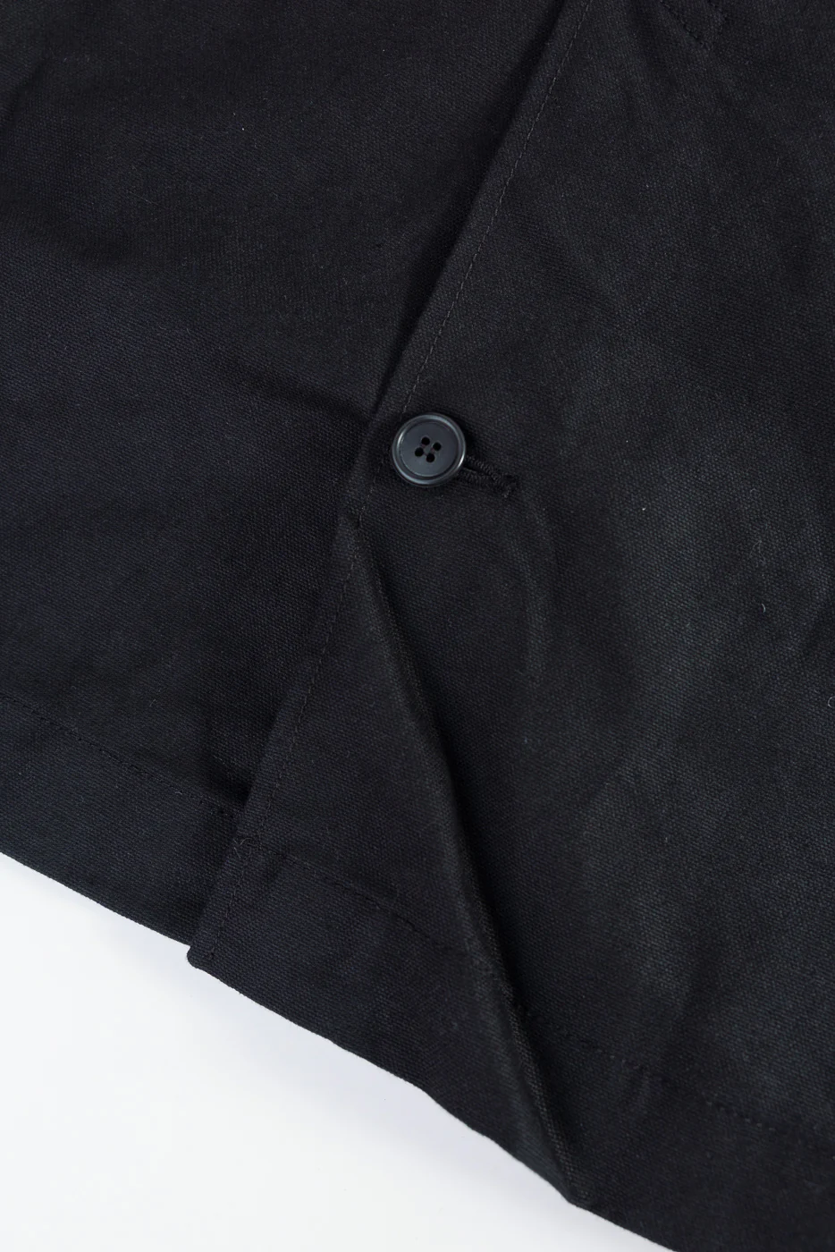 10oz - Trench Coat Dry Waxed Canvas - Black - Image 3