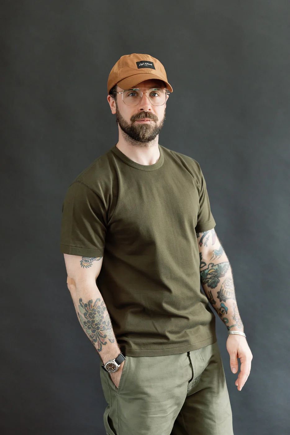 Ultimate Pima Tsuriami Crewneck T-Shirt - Khaki - Image 9