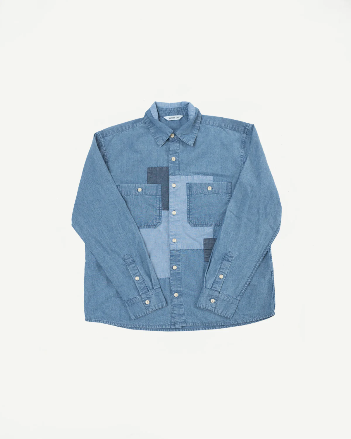Utility Shirt Patchwork Chambray - Indigo