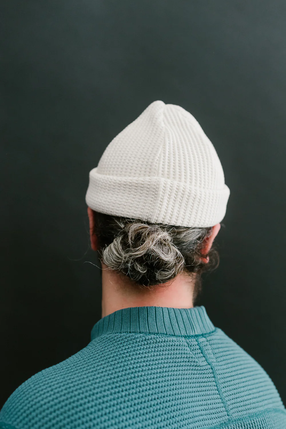 Waffle Knit Cap - 14 Ivory - Image 3