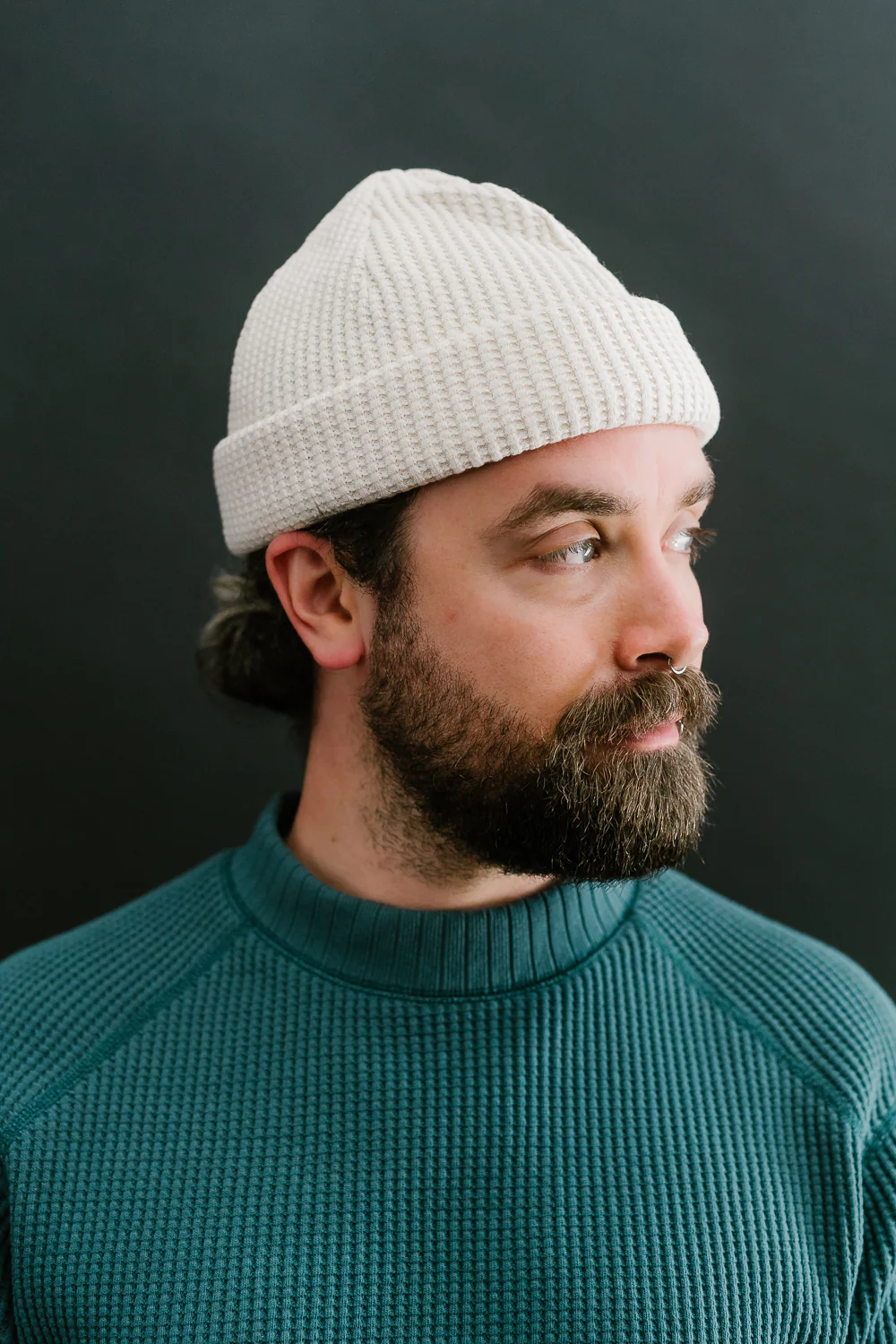 Waffle Knit Cap - 14 Ivory - Image 5